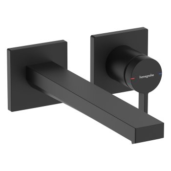 Baterie pentru lavoar Hansgrohe Tecturis E, încastrată, pentru boxă, pipă 225 mm, negru mat